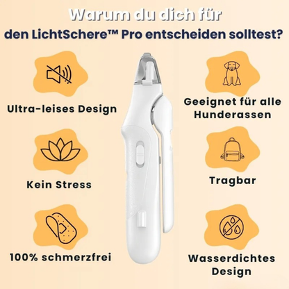 LichtSchere™ Pro – Die 2-in-1 LED-Krallenschere für Pfoten