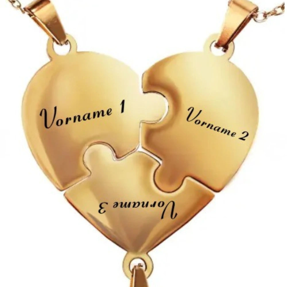Bindung™ - Personalisierte Familien Puzzle Halskette