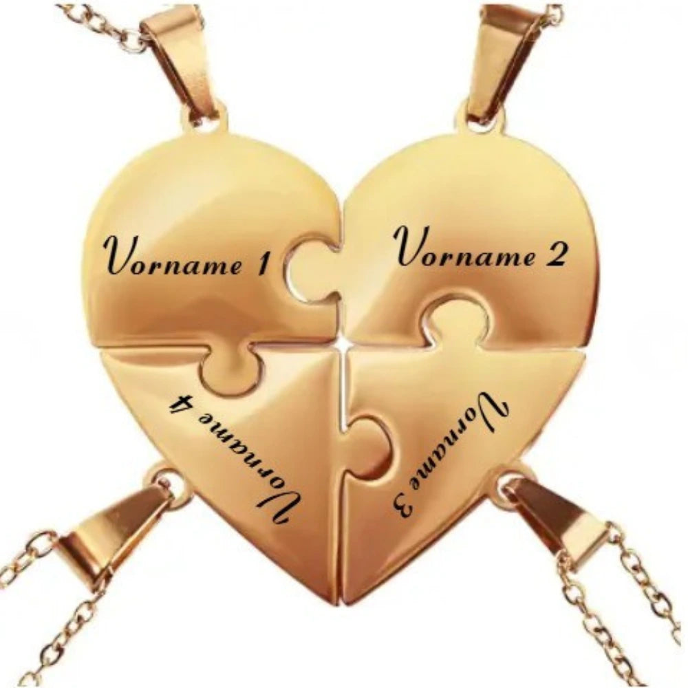 Bindung™ - Personalisierte Familien Puzzle Halskette