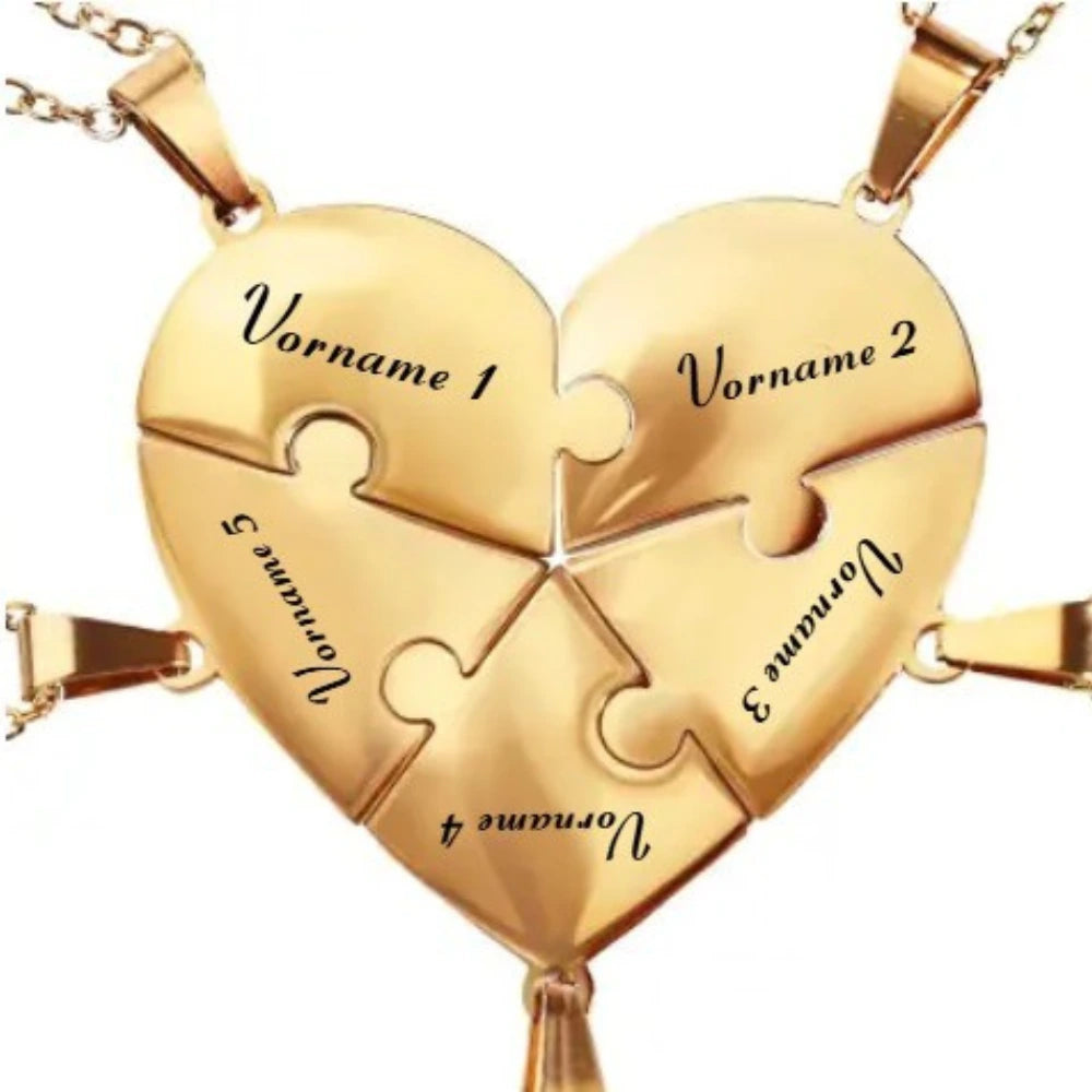 Bindung™ - Personalisierte Familien Puzzle Halskette