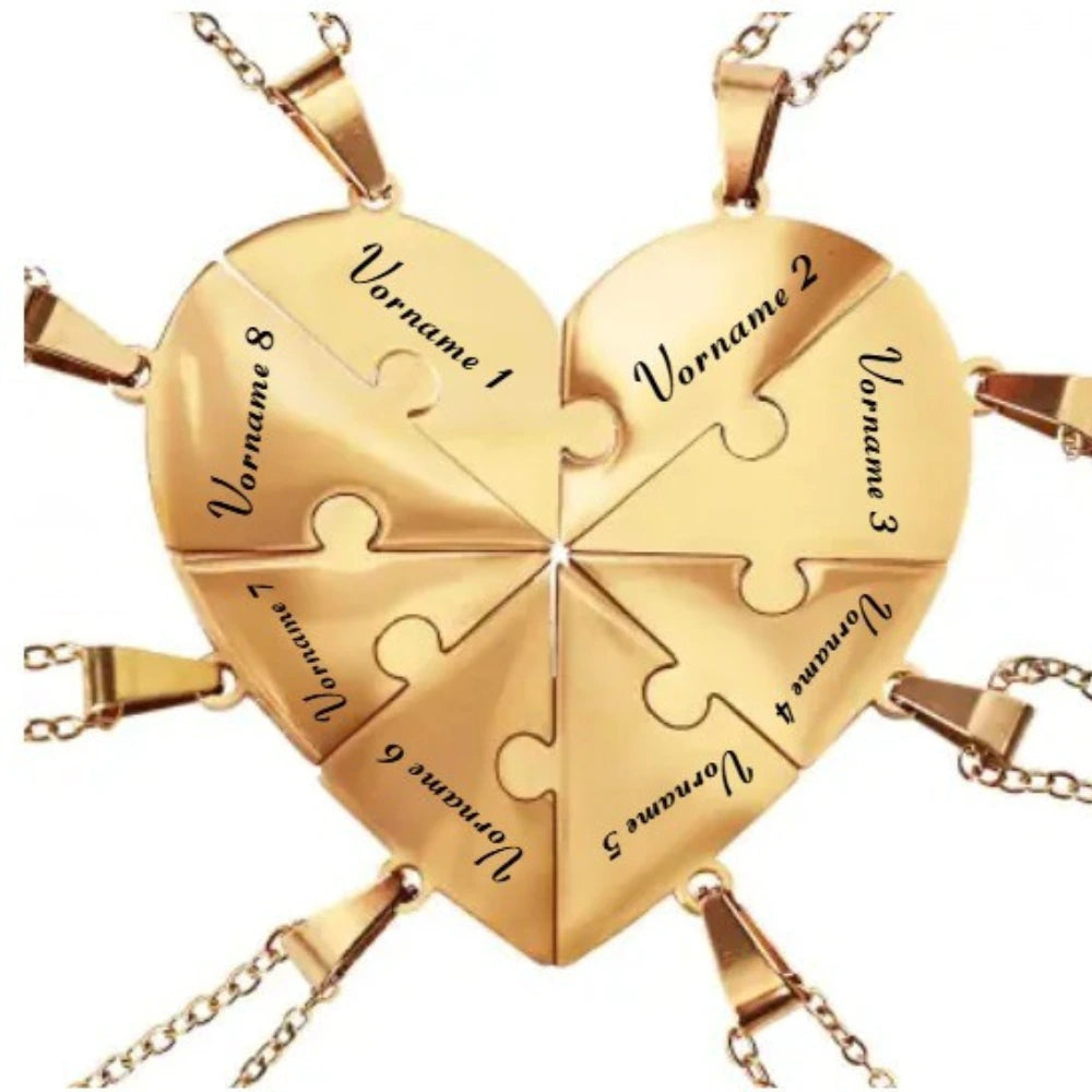 Bindung™ - Personalisierte Familien Puzzle Halskette
