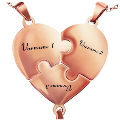 Bindung™ - Personalisierte Familien Puzzle Halskette