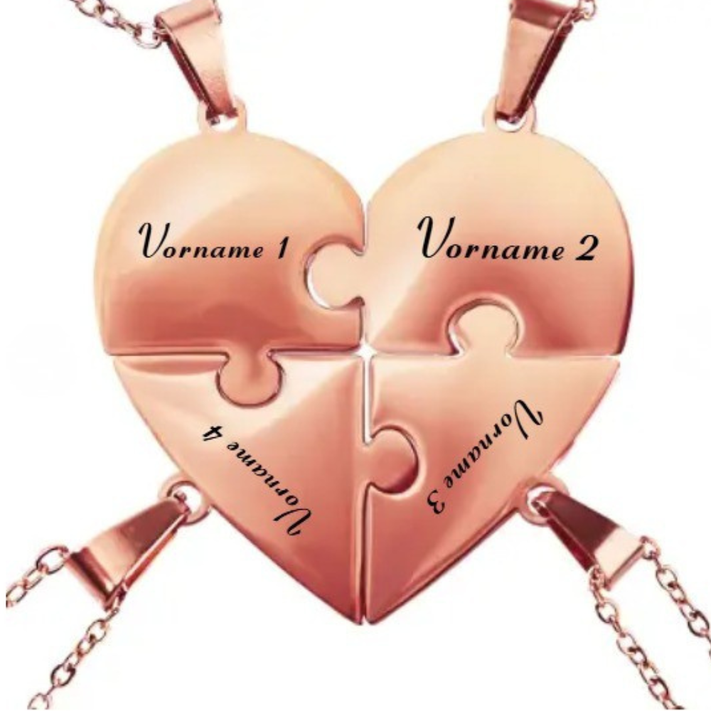Bindung™ - Personalisierte Familien Puzzle Halskette
