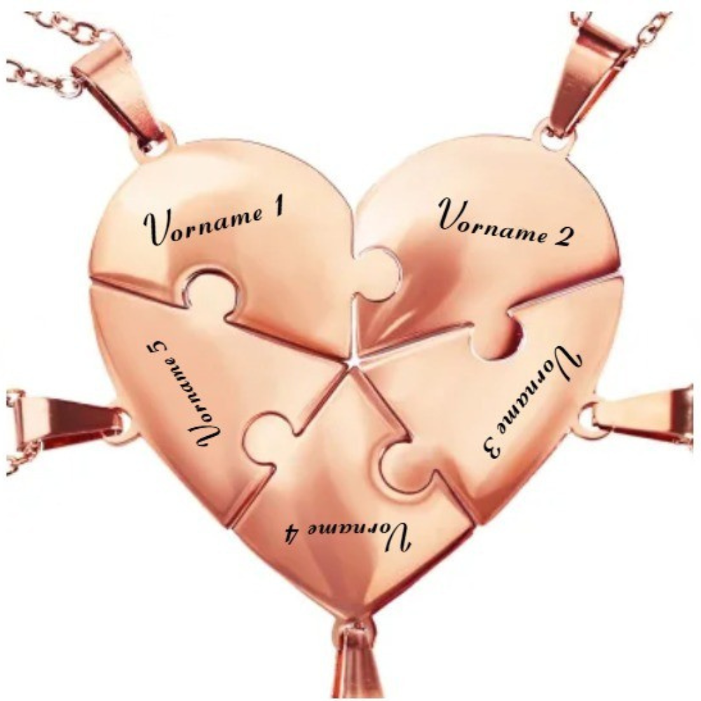 Bindung™ - Personalisierte Familien Puzzle Halskette