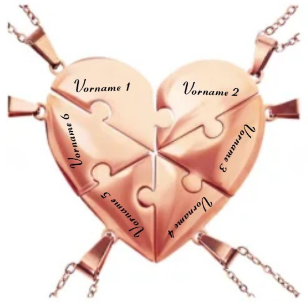 Bindung™ - Personalisierte Familien Puzzle Halskette