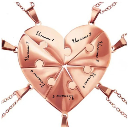 Bindung™ - Personalisierte Familien Puzzle Halskette