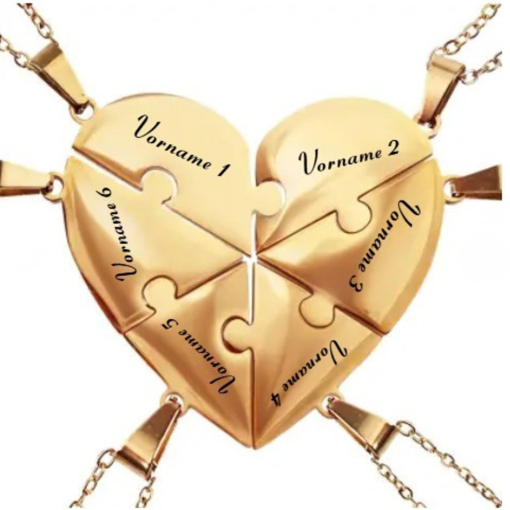 Bindung™ - Personalisierte Familien Puzzle Halskette