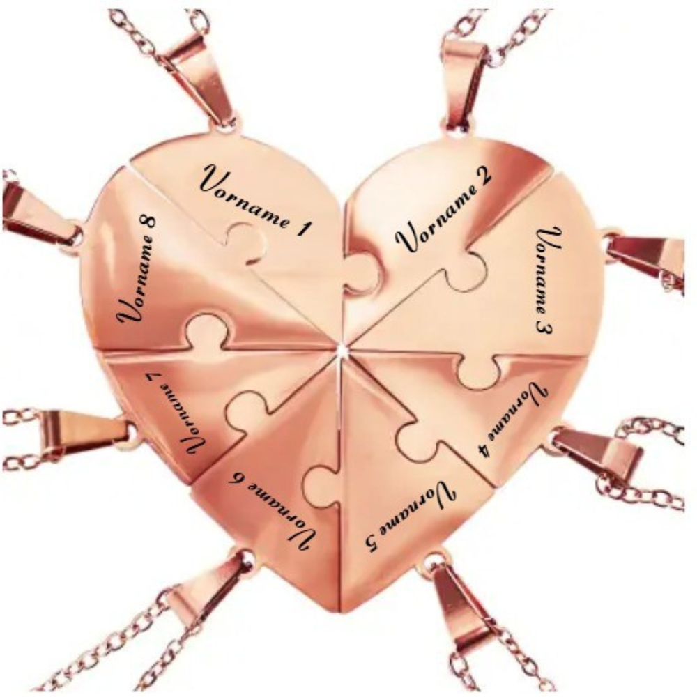 Bindung™ - Personalisierte Familien Puzzle Halskette