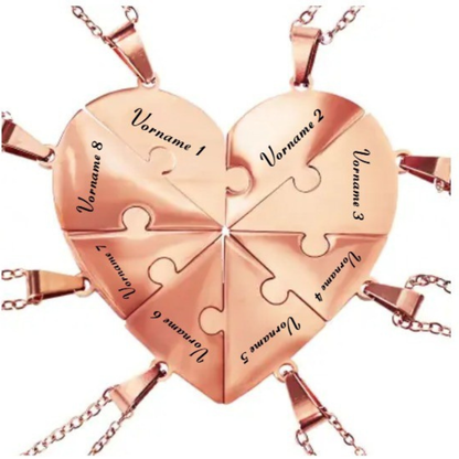 Bindung™ - Personalisierte Familien Puzzle Halskette