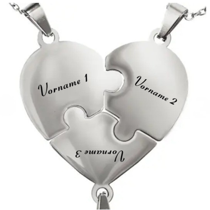 Bindung™ - Personalisierte Familien Puzzle Halskette