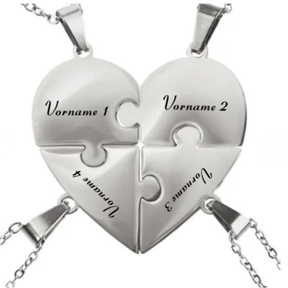 Bindung™ - Personalisierte Familien Puzzle Halskette