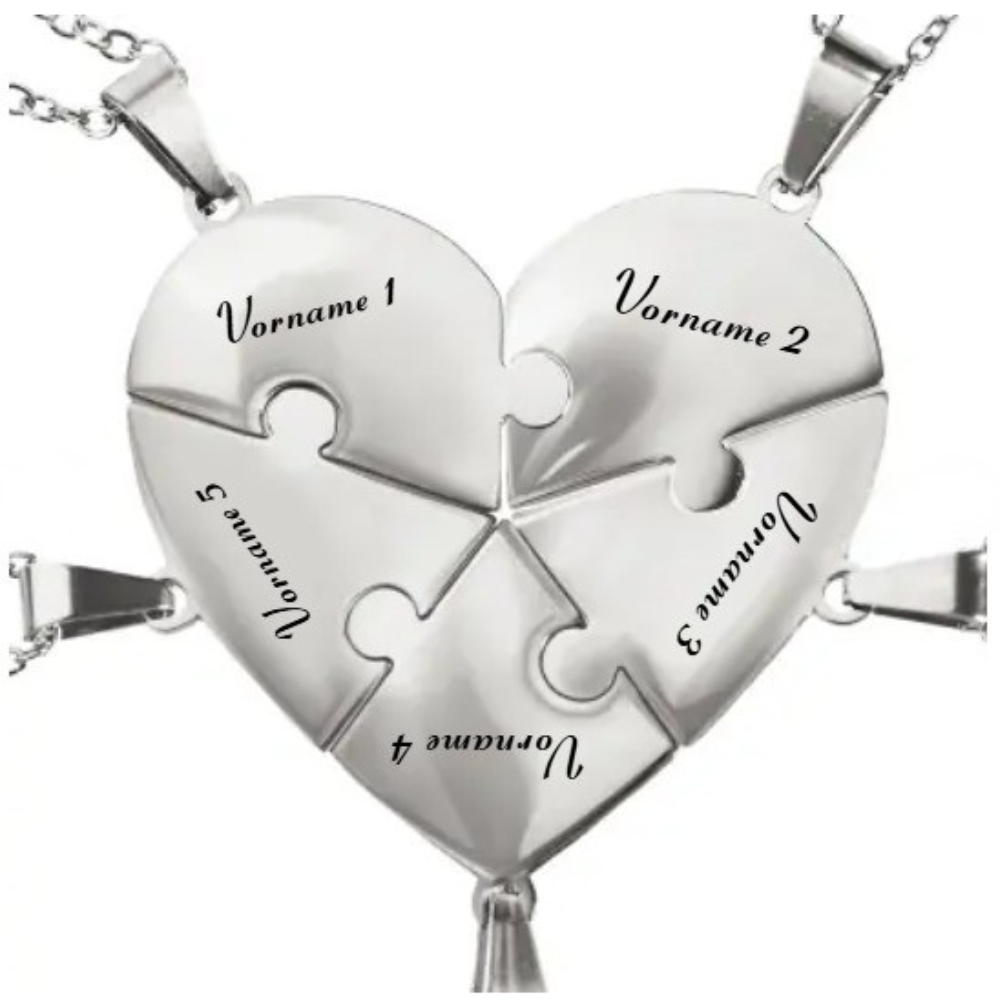 Bindung™ - Personalisierte Familien Puzzle Halskette