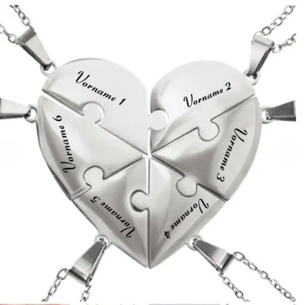 Bindung™ - Personalisierte Familien Puzzle Halskette