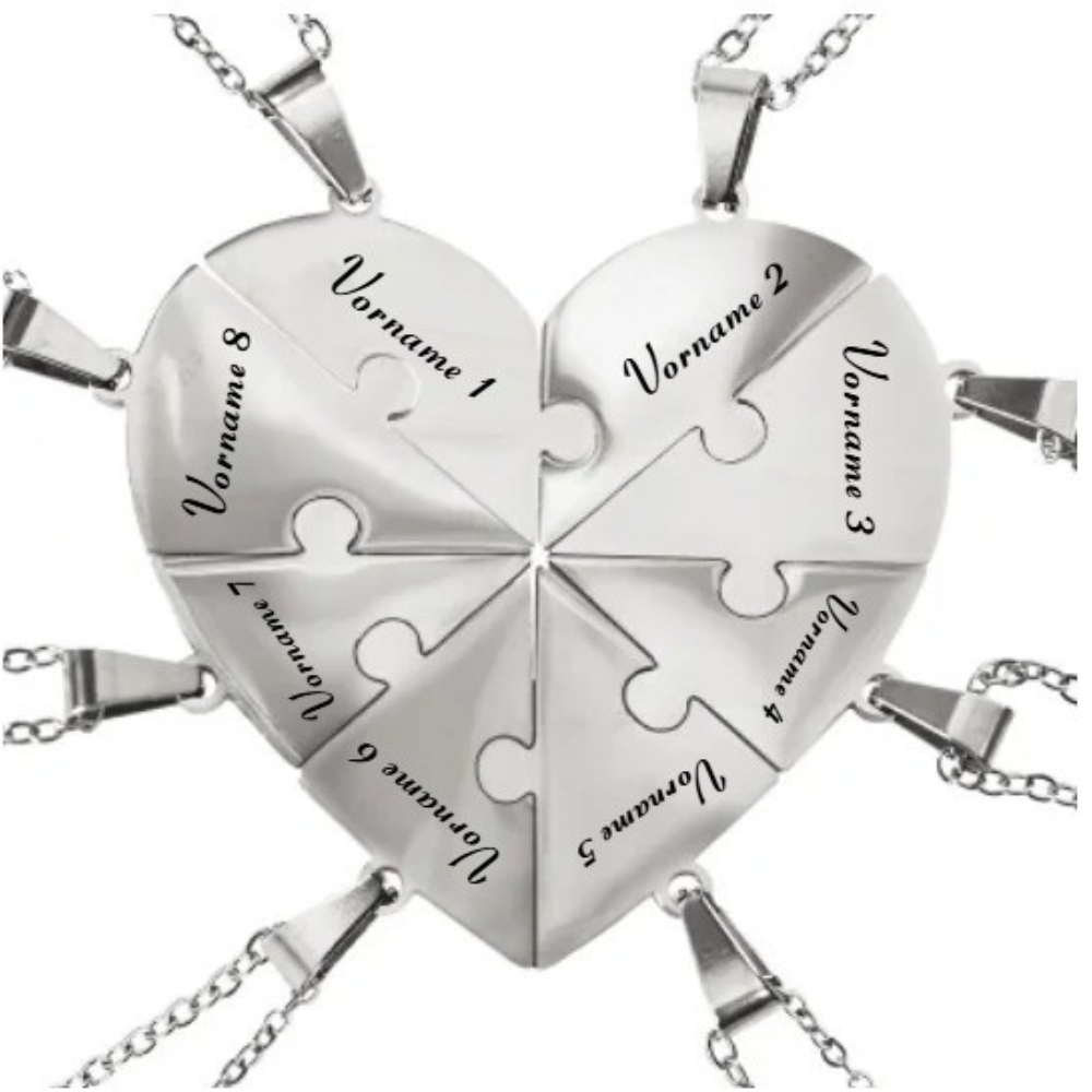 Bindung™ - Personalisierte Familien Puzzle Halskette